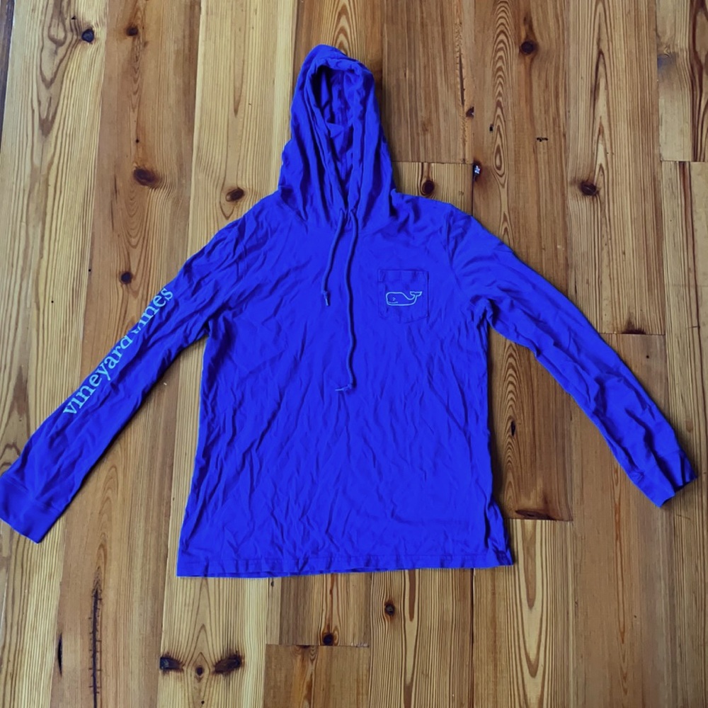 Royal blue long sleeve Whale tee